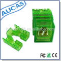 Taiwán Aucas color tansparent de alta calidad de red UTP cable cat5e Keystone Jack